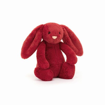 Jellycat Bashful Cranberry Bunnies USA | 28591WYMQ